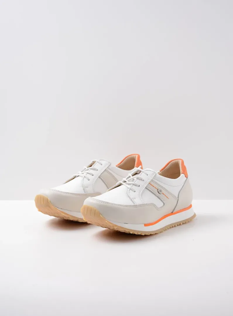 DAMES Wolky Lage Veterschoenen|Wandelschoenen<e-Walk - wit/gebroken wit leer