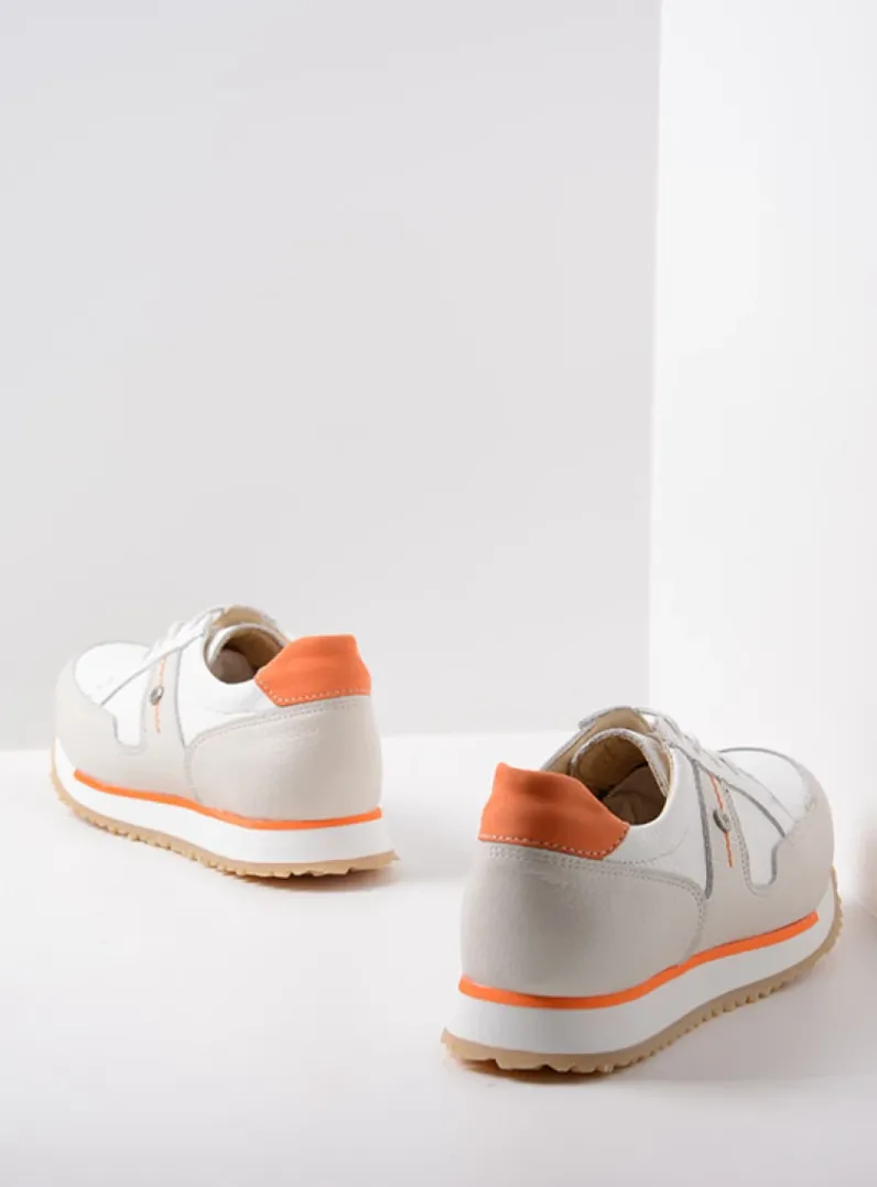 DAMES Wolky Lage Veterschoenen|Wandelschoenen<e-Walk - wit/gebroken wit leer