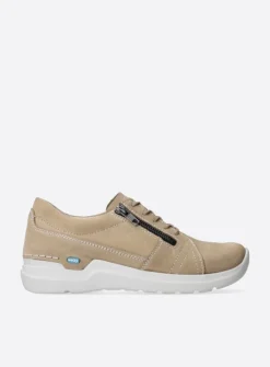 DAMES Wolky Lage Veterschoenen|Wandelschoenen<Feltwell - beige nubuck