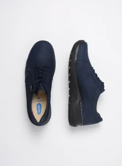 DAMES Wolky Lage Veterschoenen|Wandelschoenen<Feltwell - blauw nubuck