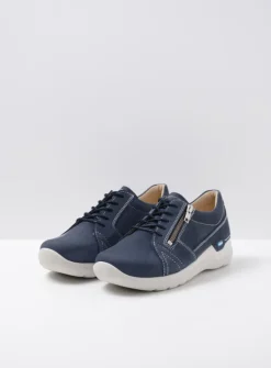 DAMES Wolky Lage Veterschoenen|Wandelschoenen<Feltwell - denim nubuck