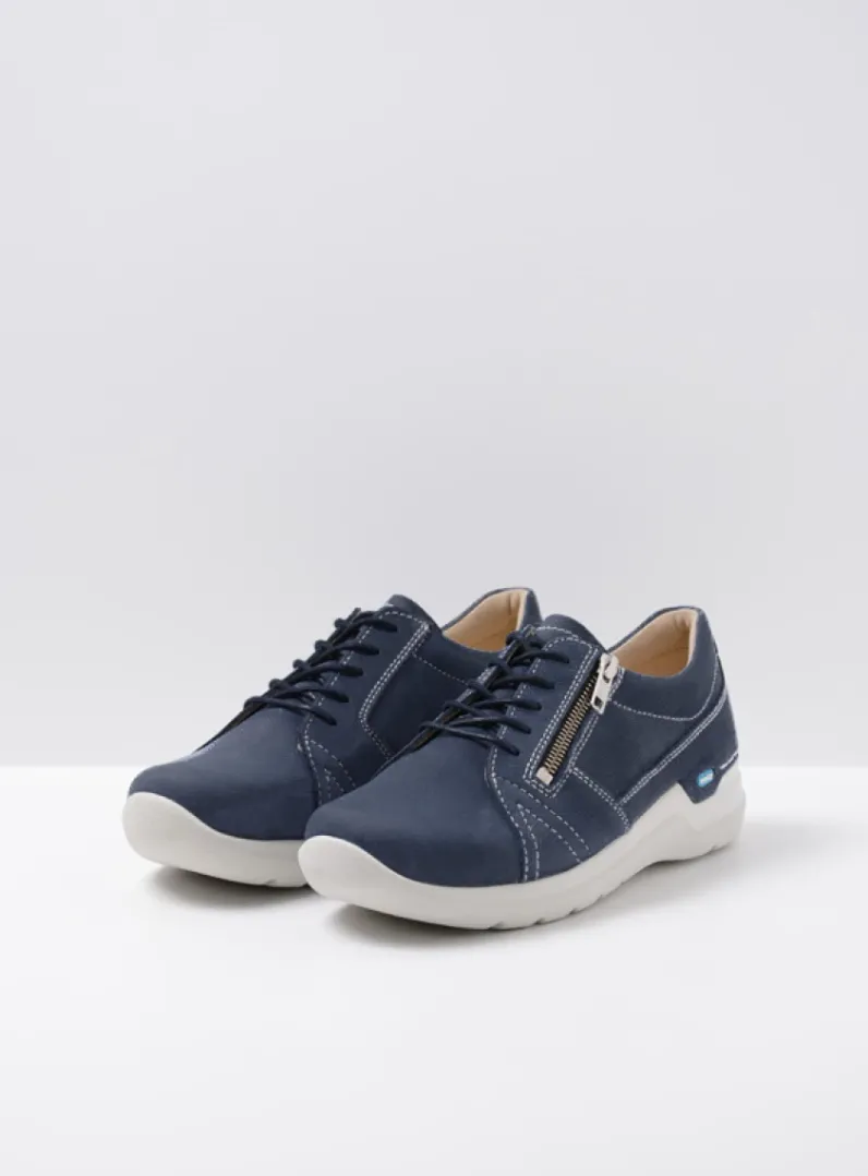 DAMES Wolky Lage Veterschoenen|Wandelschoenen<Feltwell - denim nubuck