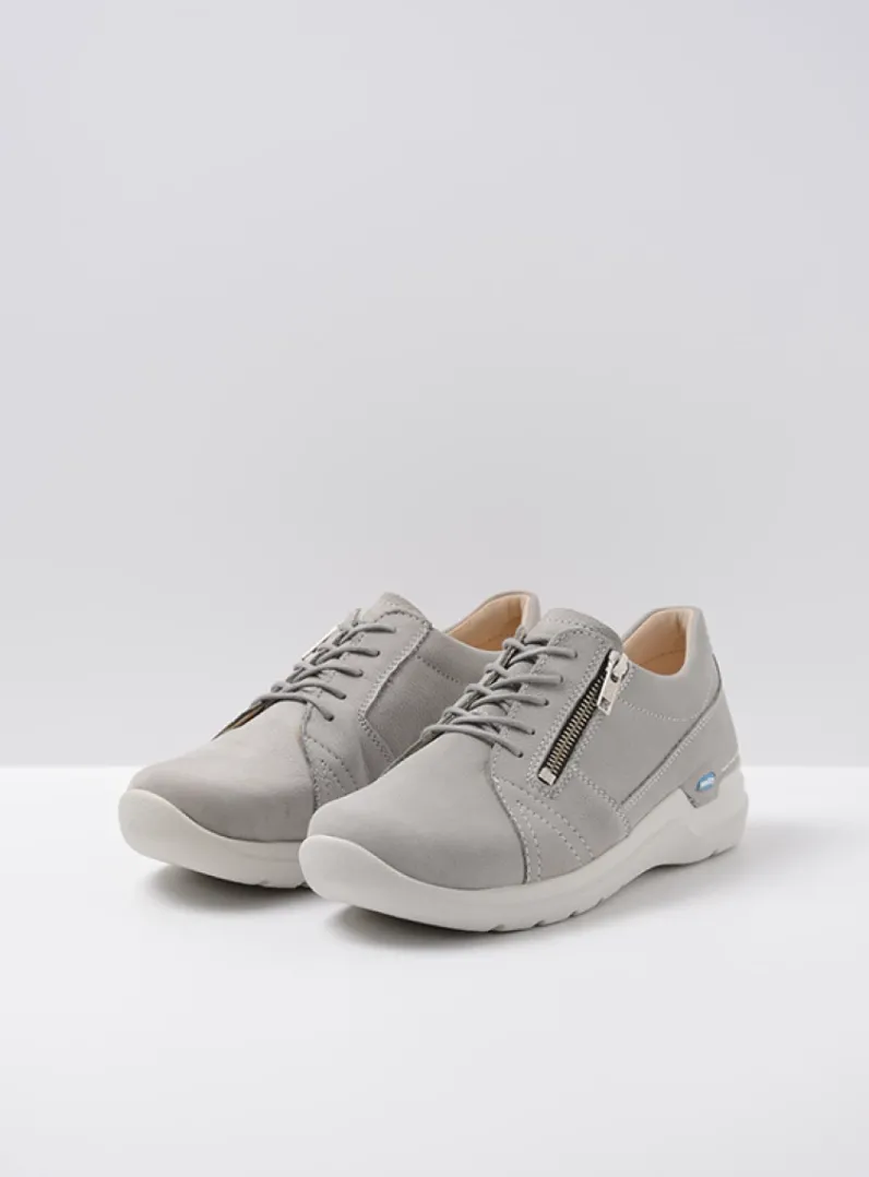 DAMES Wolky Lage Veterschoenen|Wandelschoenen<Feltwell - lichtgrijs nubuck