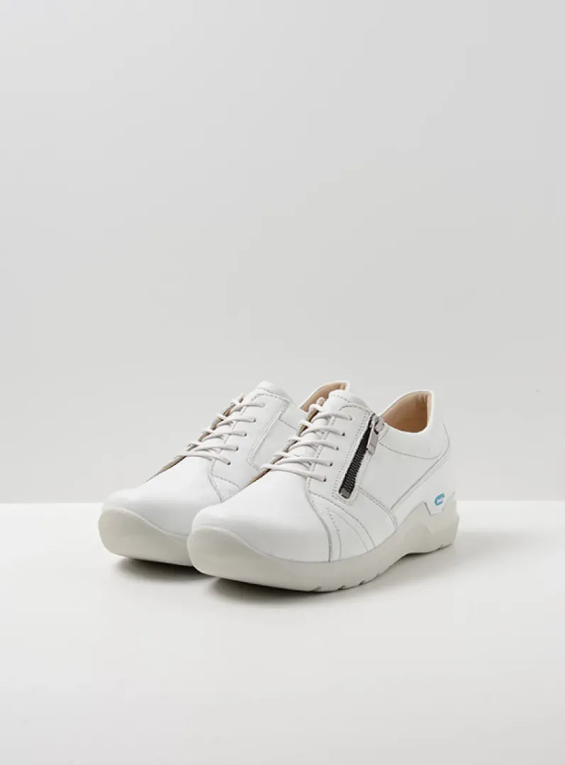 DAMES Wolky Lage Veterschoenen|Wandelschoenen<Feltwell - wit leer