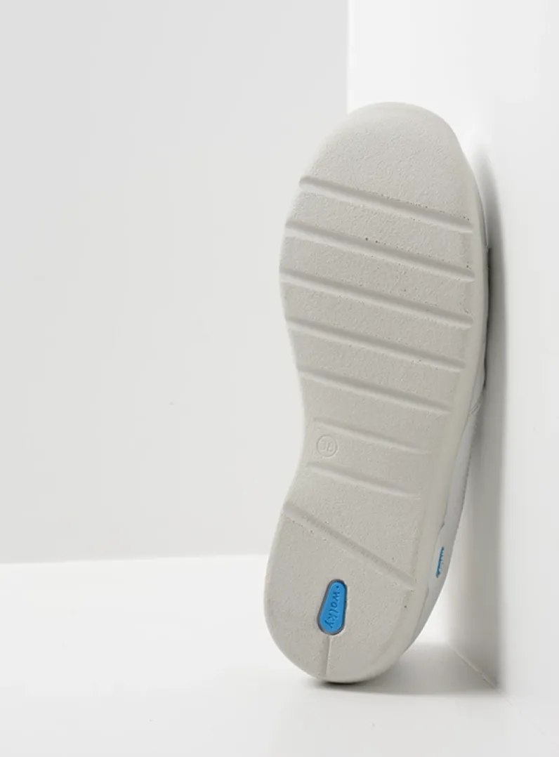 DAMES Wolky Lage Veterschoenen|Wandelschoenen<Feltwell - wit leer