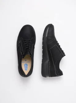 DAMES Wolky Lage Veterschoenen|Wandelschoenen<Feltwell - zwart nubuck