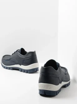 DAMES Wolky Lage Veterschoenen|Herfst/Winter<Fly - blauw leer