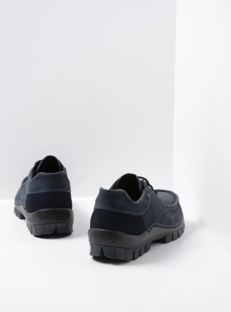 DAMES Wolky Lage Veterschoenen|Herfst/Winter<Fly - blauw nubuck