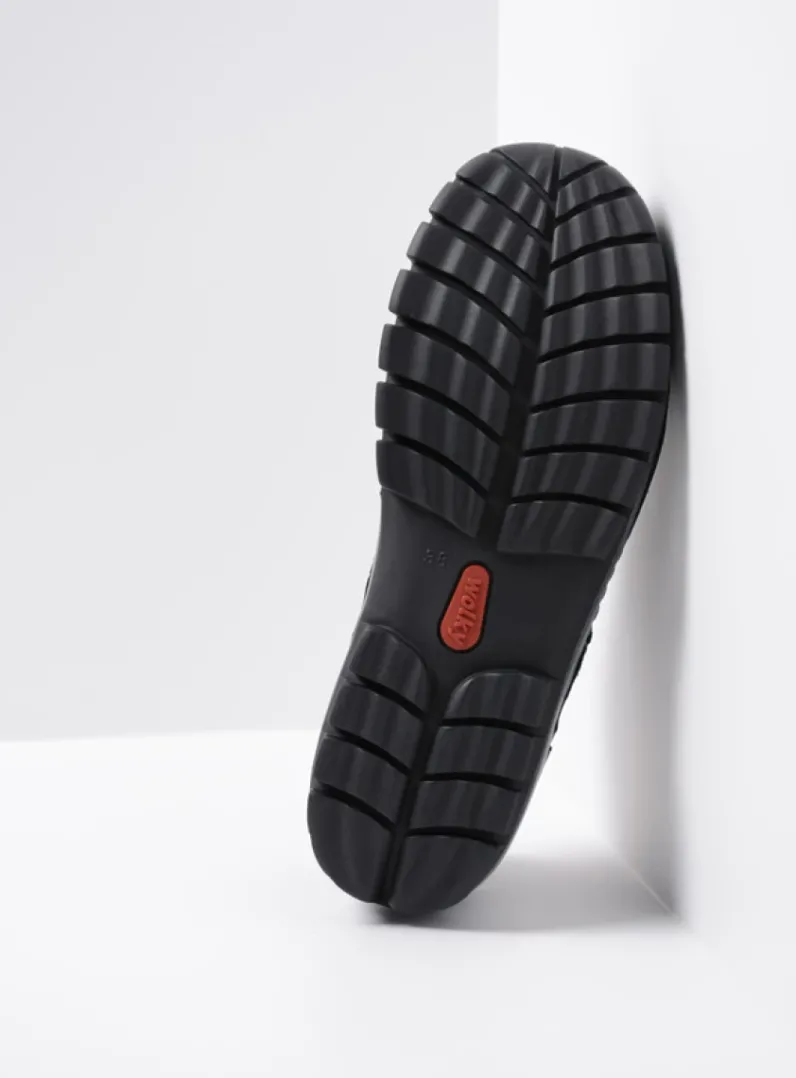 DAMES Wolky Lage Veterschoenen|Herfst/Winter<Fly - blauw nubuck