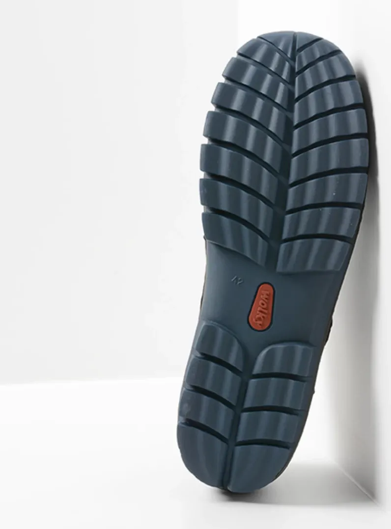 Heren Wolky Veterschoenen Heren|Comfortschoenen Heren<Fly men - blauw nubuck