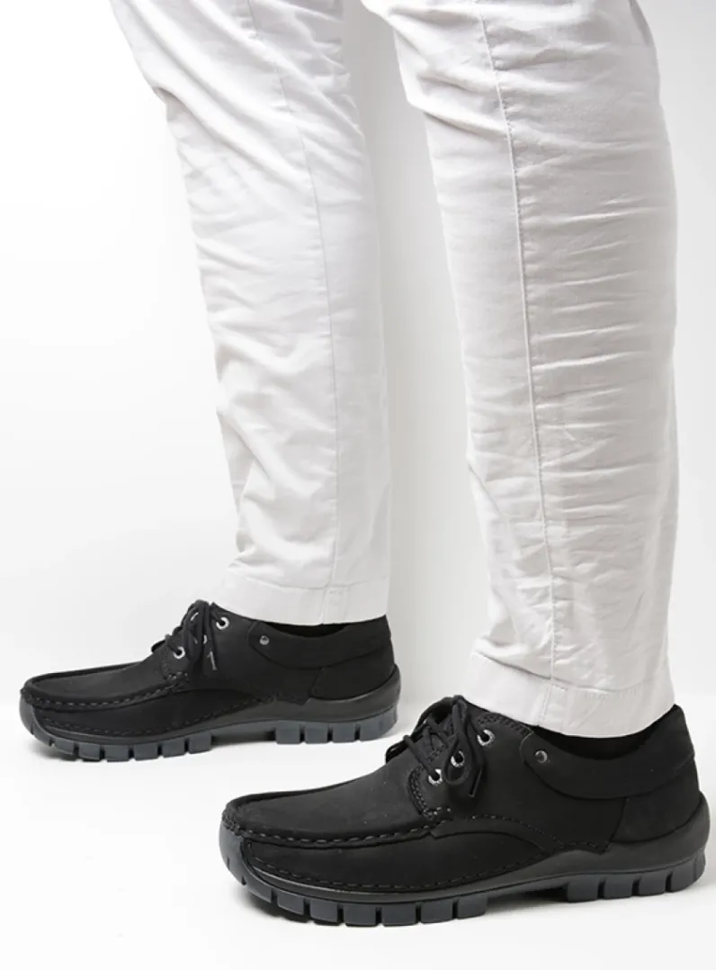 Heren Wolky Veterschoenen Heren|Comfortschoenen Heren<Fly men - zwart nubuck