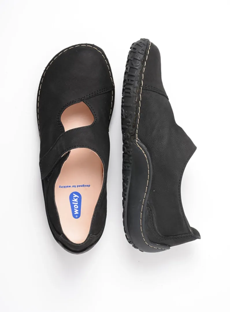 DAMES Wolky Bandschoenen<Fresh - zwart nubuck