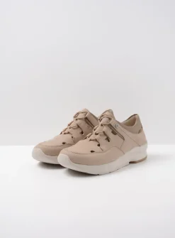 DAMES Wolky Lage Veterschoenen|Wandelschoenen<Galena - beige nubuck