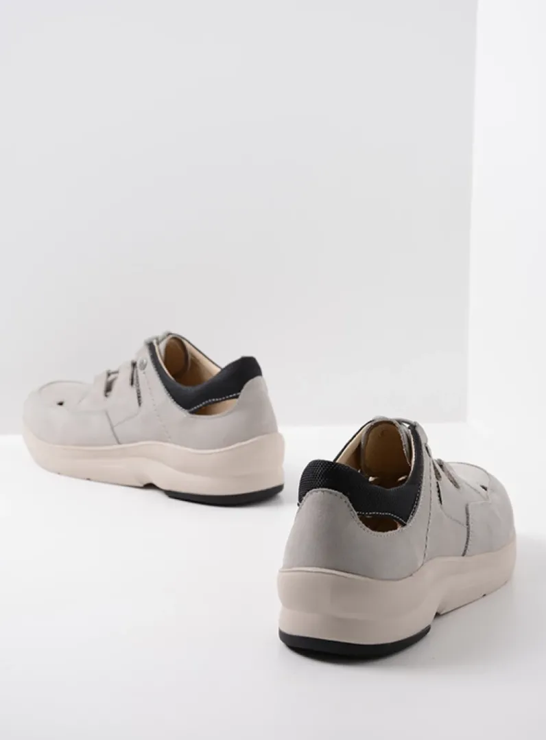 DAMES Wolky Lage Veterschoenen|Wandelschoenen<Galena - lichtgrijs nubuck