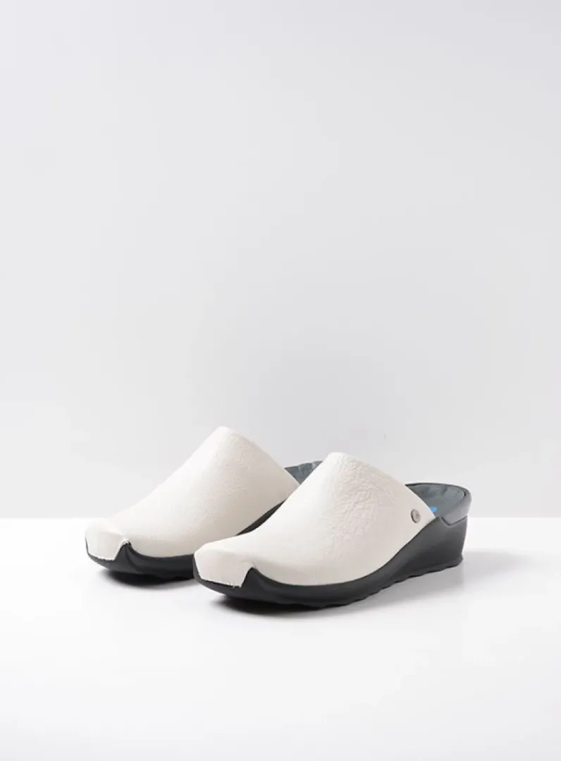 DAMES Wolky Slippers|Klompen<Go - creme wit leer