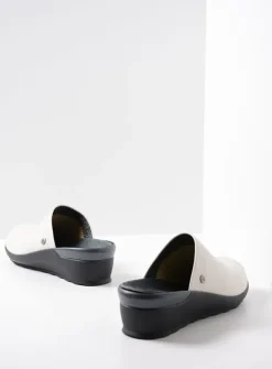 DAMES Wolky Slippers|Klompen<Go - creme wit leer