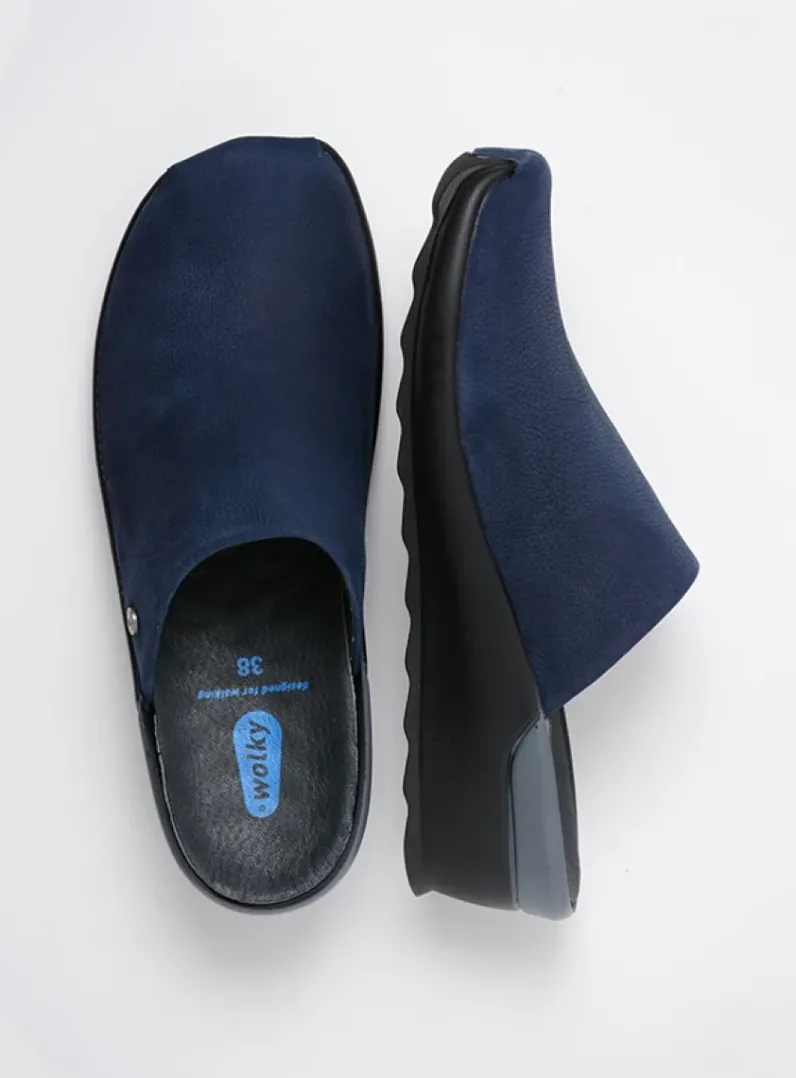DAMES Wolky Slippers|Klompen<Go - denim nubuck