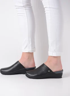 DAMES Wolky Slippers|Klompen<Go - zwart leer