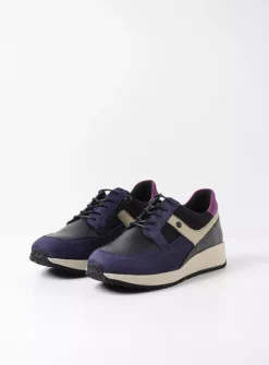 DAMES Wolky Lage Veterschoenen|Sneakers<Hammer - paars combi leer