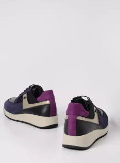 DAMES Wolky Lage Veterschoenen|Sneakers<Hammer - paars combi leer