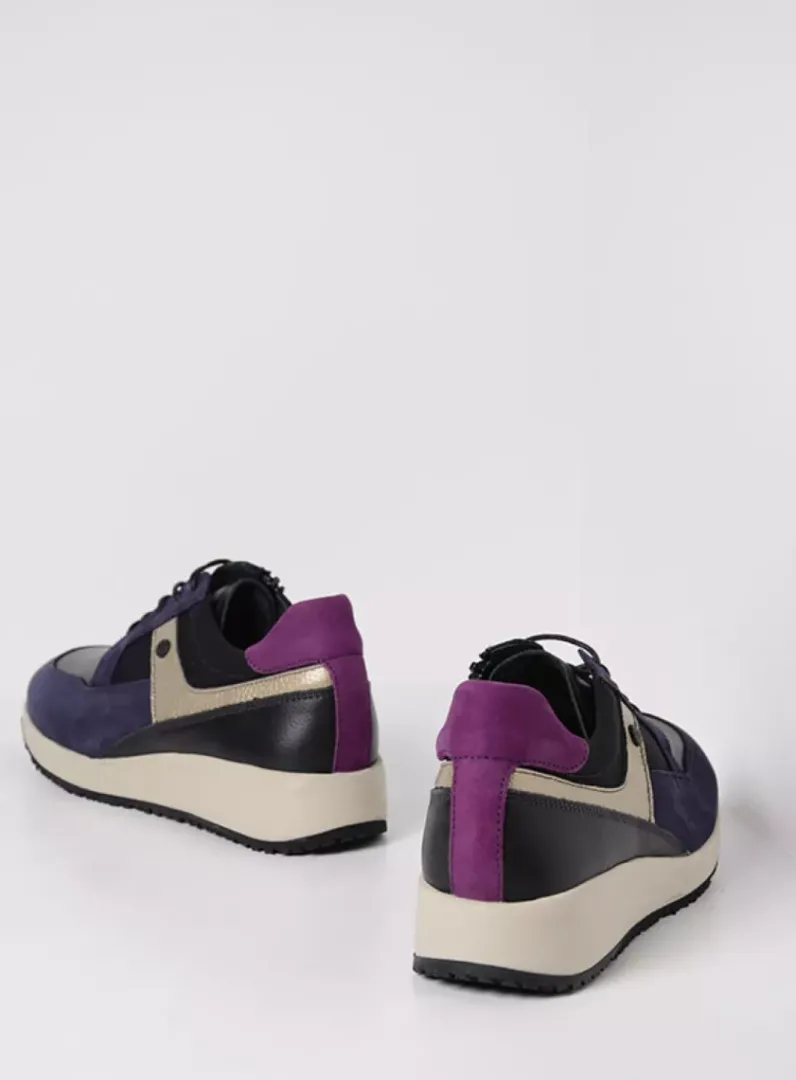 DAMES Wolky Lage Veterschoenen|Sneakers<Hammer - paars combi leer