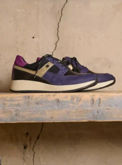 DAMES Wolky Lage Veterschoenen|Sneakers<Hammer - paars combi leer