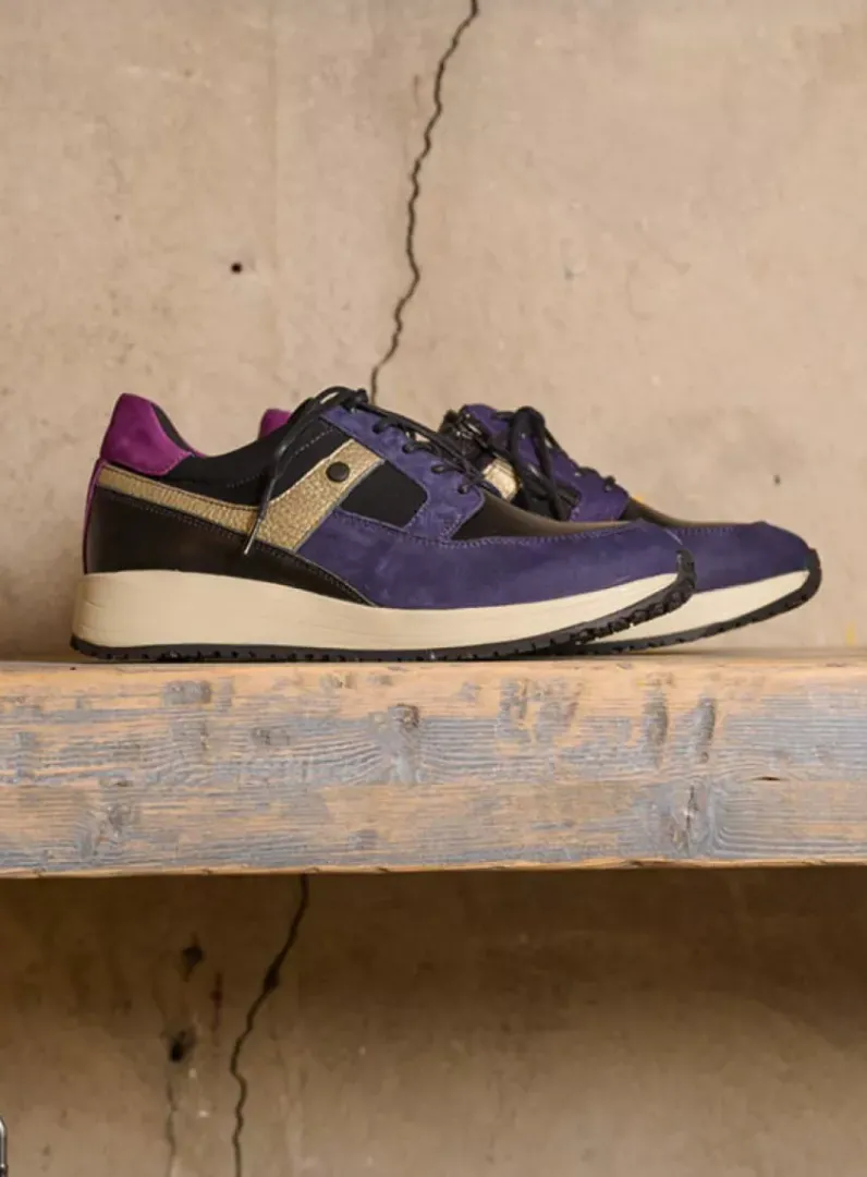 DAMES Wolky Lage Veterschoenen|Sneakers<Hammer - paars combi leer