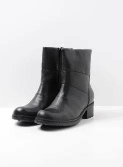 DAMES Wolky Halfhoge Laarzen|Herfst/Winter<Hinton - zwart leer
