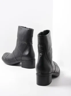 DAMES Wolky Halfhoge Laarzen|Herfst/Winter<Hinton - zwart leer