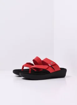 DAMES Wolky Slippers<Hobie - rood biocare