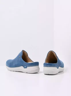 DAMES Wolky Slippers|Klompen<Holland DB - blauw effectleer
