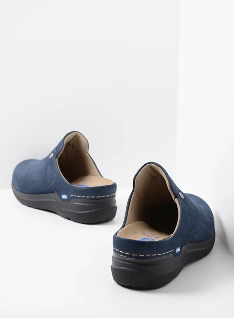 DAMES Wolky Slippers|Klompen<Holland DB - blauw nubuck