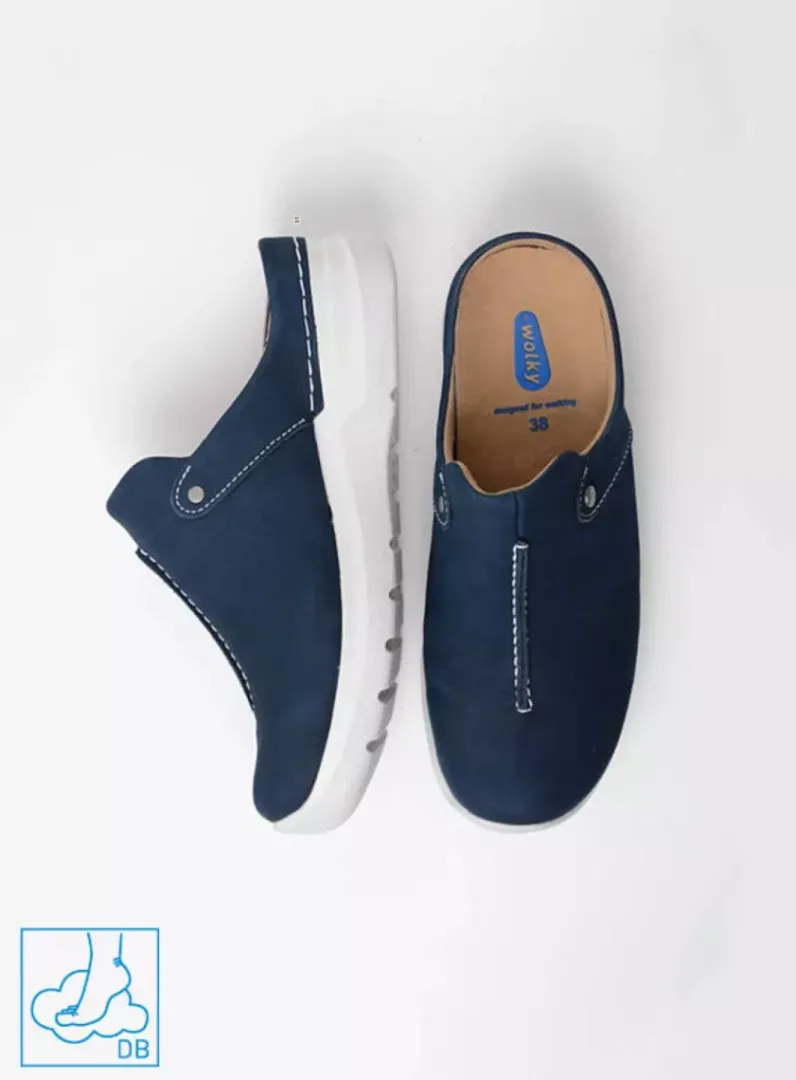 DAMES Wolky Slippers|Klompen<Holland DB - denim nubuck