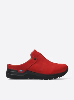 DAMES Wolky Slippers|Klompen<Holland DB - donkerrood nubuck