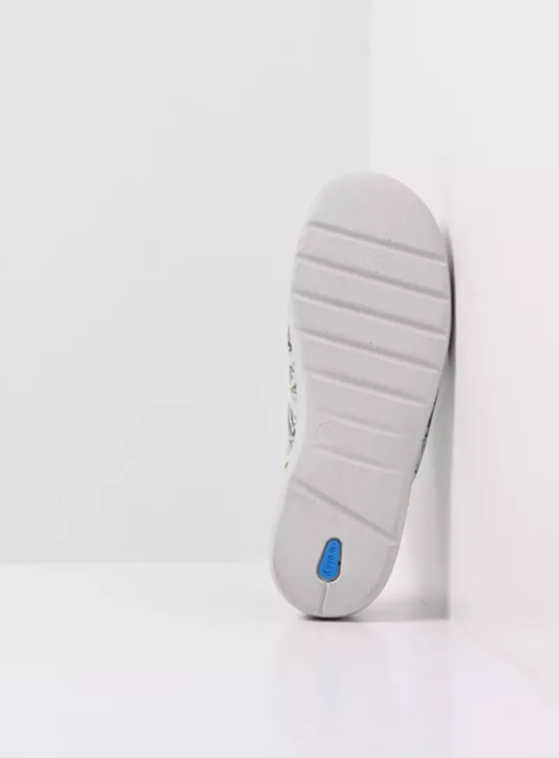 DAMES Wolky Slippers|Klompen<Holland DB - gebroken wit/groen nubuck