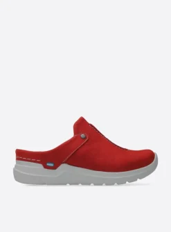 DAMES Wolky Slippers|Klompen<Holland DB - rood nubuck