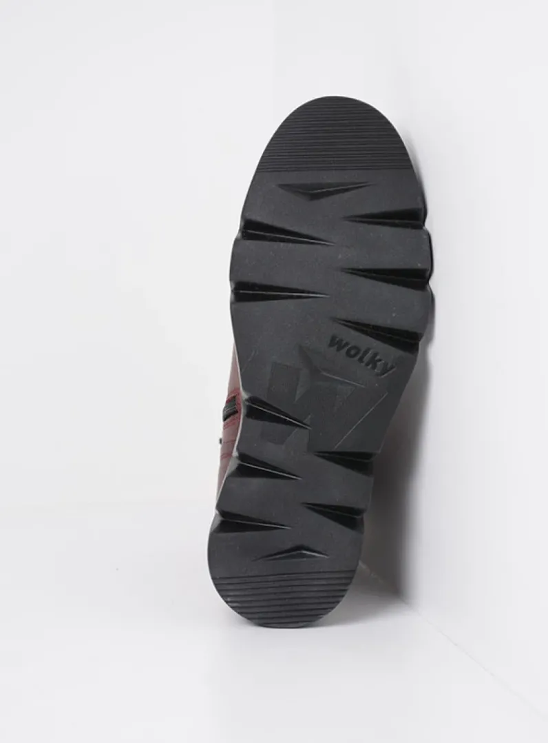 DAMES Wolky Hoge Veterschoenen|Veterlaarzen<Hope XW - bordeauxrood leer