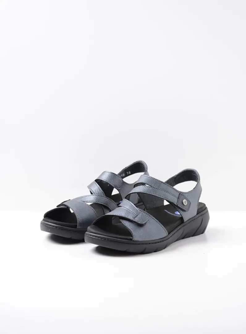 DAMES Wolky Sandalen<Ikaria - antraciet leer