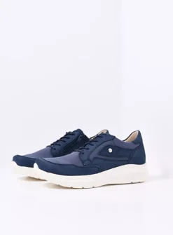 DAMES Wolky Lage Veterschoenen|Sneakers<Impact S2F - denim combi stretch leer