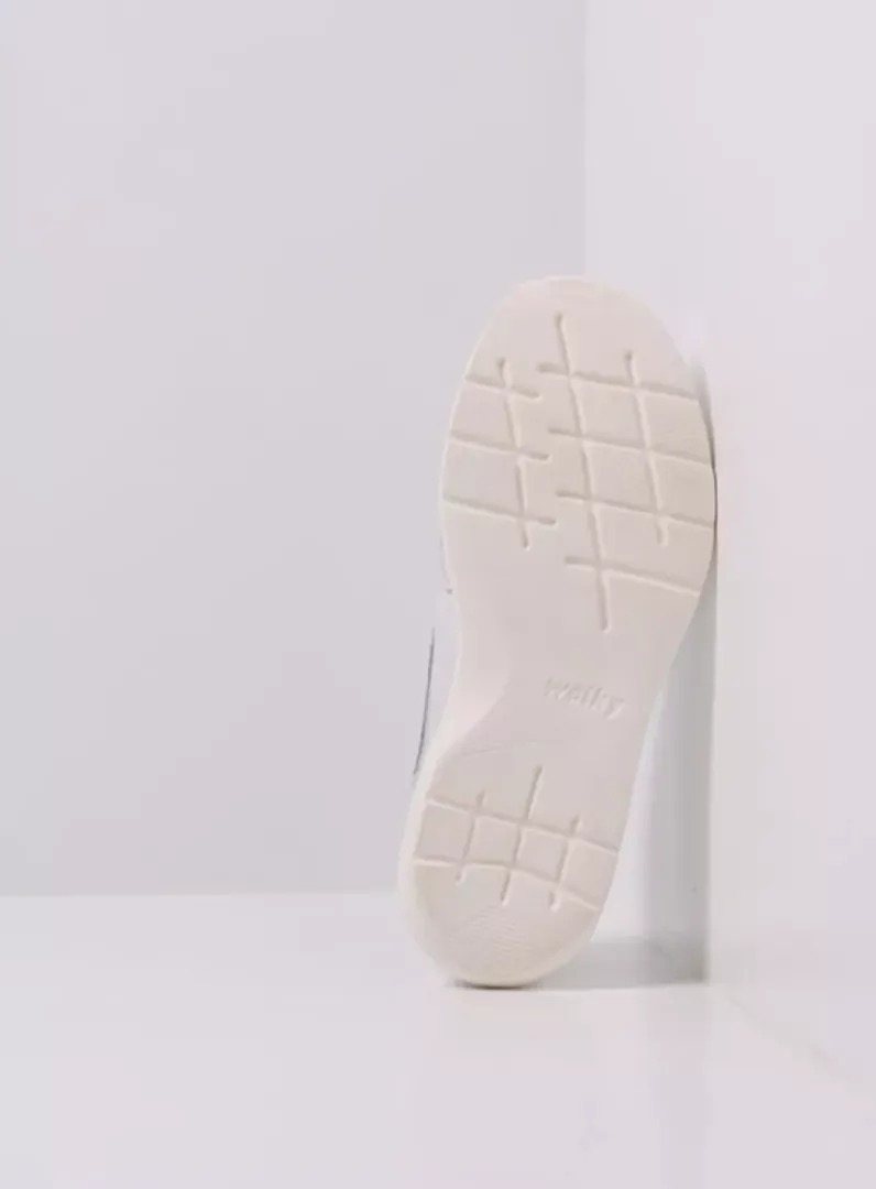 DAMES Wolky Lage Veterschoenen|Sneakers<Impact S2F - wit/grijsgroen combi stretchleer