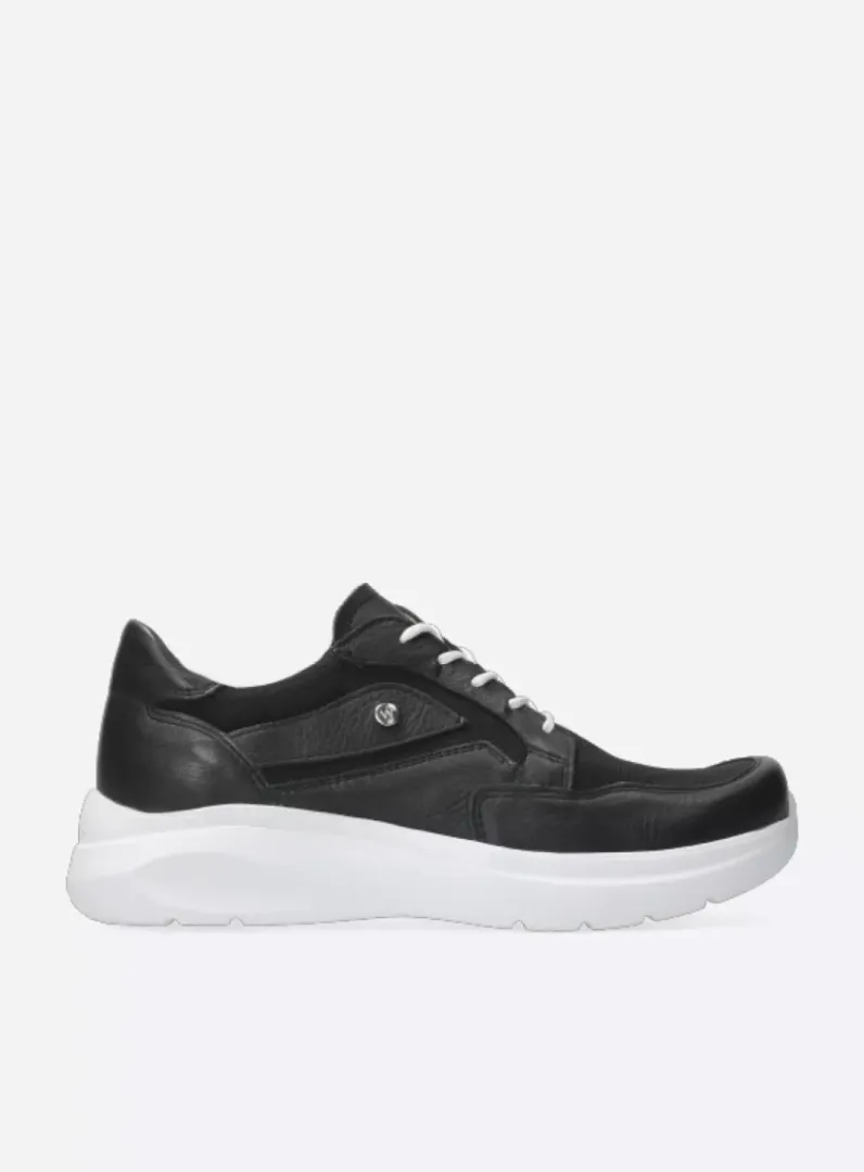 DAMES Wolky Lage Veterschoenen|Sneakers<Impact S2F - zwart combi stretch leer