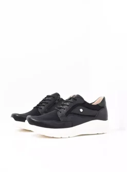 DAMES Wolky Lage Veterschoenen|Sneakers<Impact S2F - zwart combi stretch leer