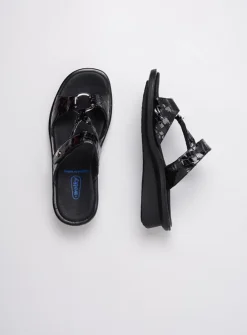 DAMES Wolky Slippers<Isa - antraciet croco lakleer