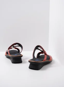 DAMES Wolky Slippers<Isa - rood leer