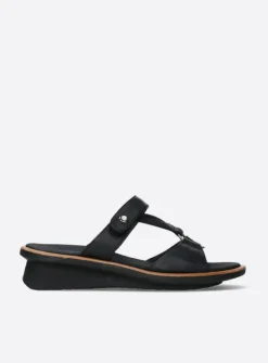 DAMES Wolky Slippers<Isa - zwart leer