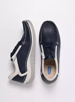 DAMES Wolky Lage Veterschoenen<Japura - blauw leer