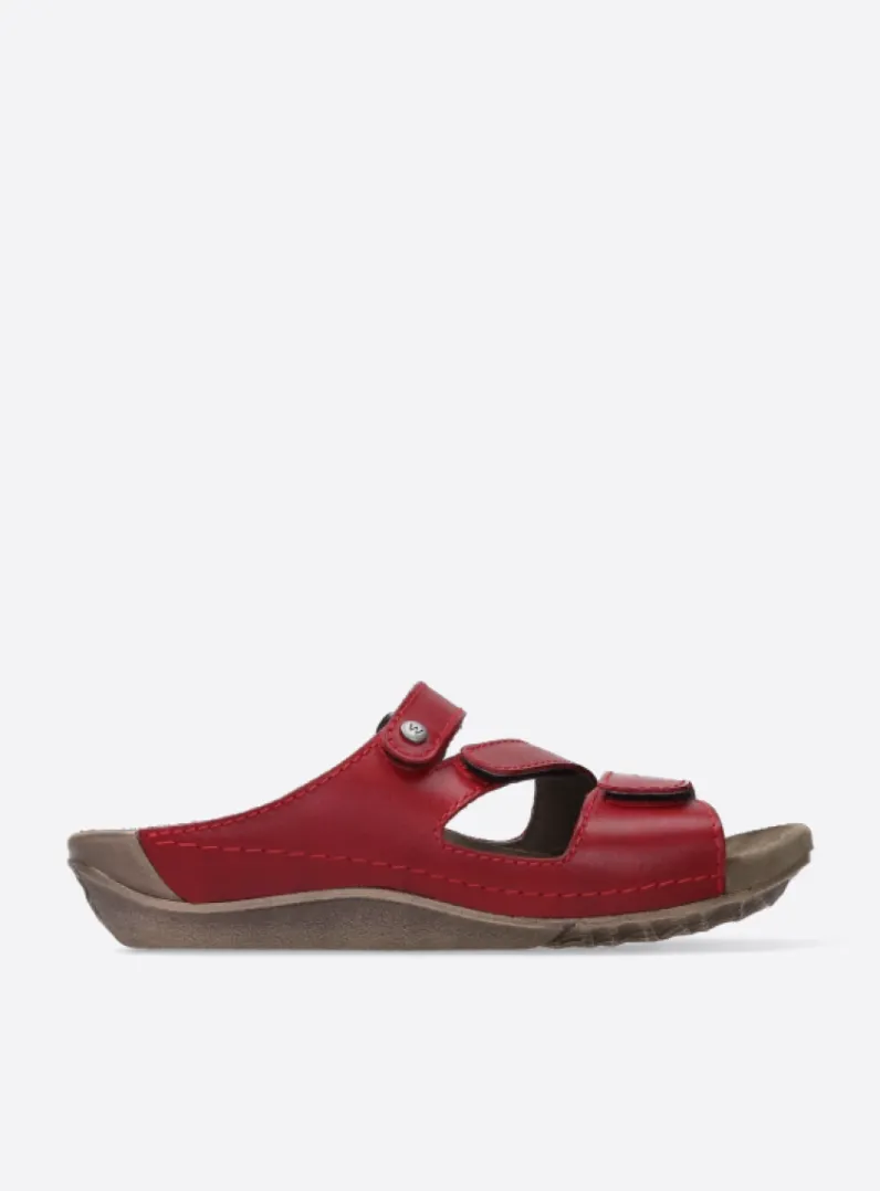 DAMES Wolky Slippers<Jasper - rood leer