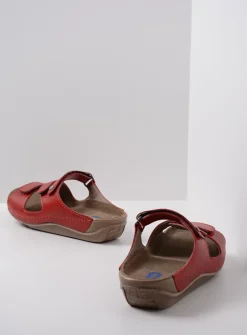 DAMES Wolky Slippers<Jasper - rood leer