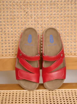 DAMES Wolky Slippers<Jasper - rood leer