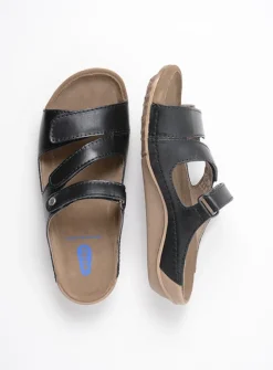 DAMES Wolky Slippers<Jasper - zwart leer